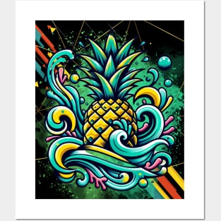 Abstract Pineapple Art Posters and Art